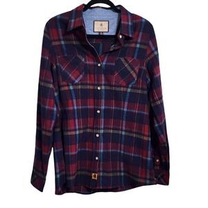 Legendary Whitetails top multicolor plaid flannel Gorpcore Cabincore L